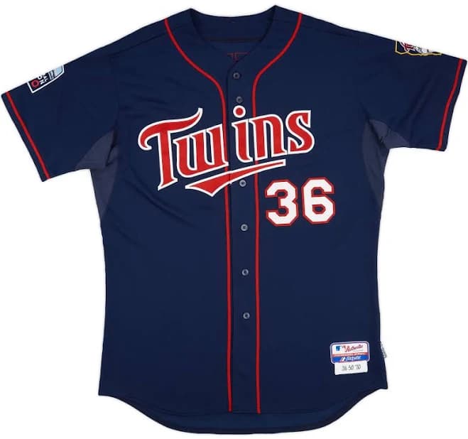 2010 Minnesota Twins Nathan #36 Team Issued Majestic Alternate Jersey (Excellent) XXL