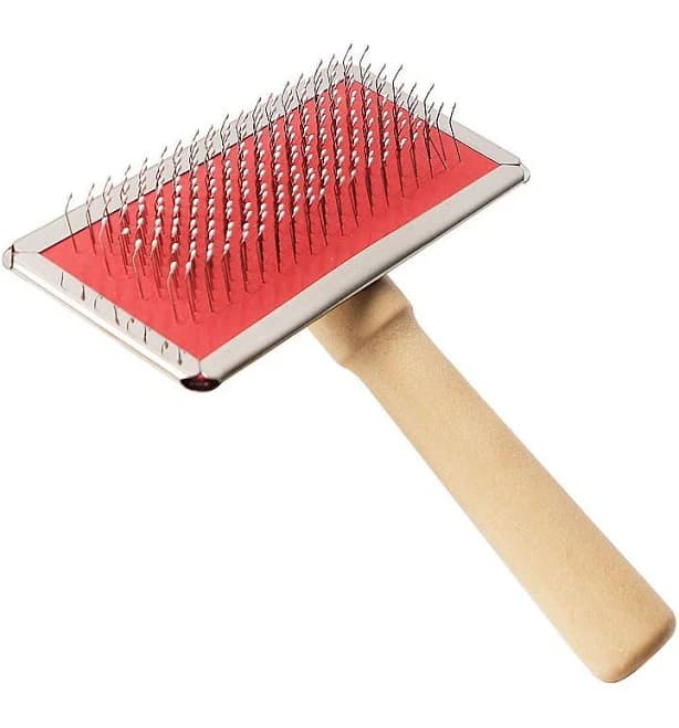 Pet Hair Brush With Wooden Handle Dog Grooming Brush For Long/short Haired Dogs Cats Shedding Tool