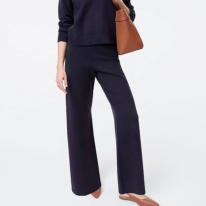 Ann Taylor Women's Weekend Collection Easy Fit Wide-leg Sweater Pants