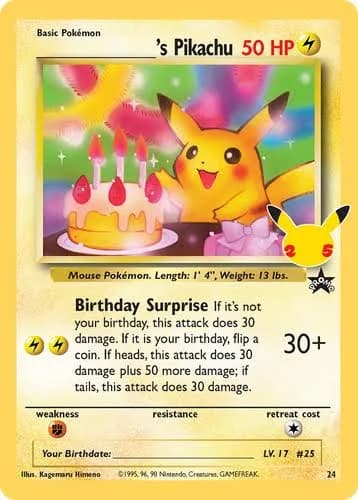 _____'s Pikachu (24) [Celebrations: 25th Anniversary - Classic Damaged Holofoil