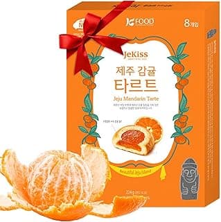 Korean Food JEKISS Jeju Tangerine Tarte (7.90oz, 8ea) from Jeju Island, Korean Dessert, Korean Snack, gift from Korea, Individually packed