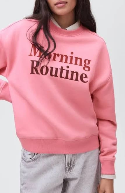 MANGO Teenage Girl Oversize Cotton Sweatshirt