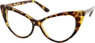 zeroUV - Super Cat Eye Glasses Vintage Inspired Mod Fashion Clear Lens Eyewear, Black, One Size : Amazon.sg: Fashion
