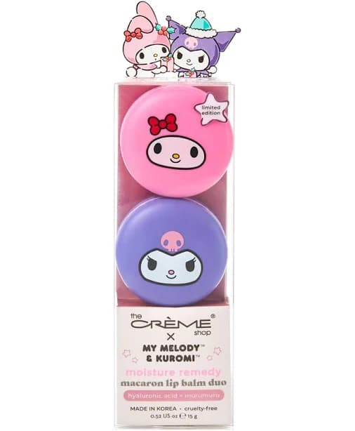 The Creme Shop My Melody and Kuromi Macaron Lip Balm Duo