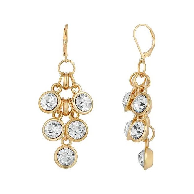 2028 Women's Crystal Cluster Drop Earrings