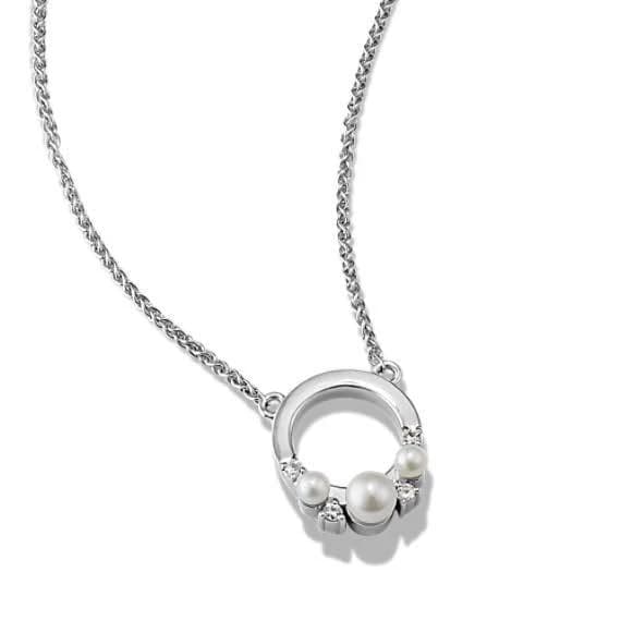 Cultured Freshwater Pearl Infinity Pendant Necklace