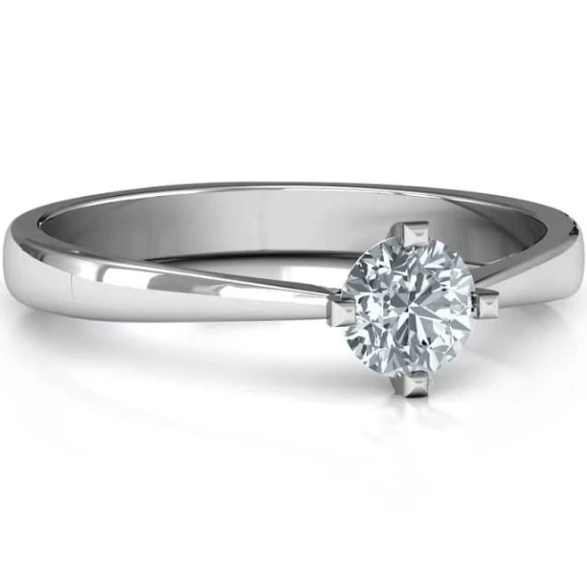 Gold Classic Round Solitaire Ring