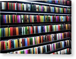 Bookshelf Acrylic Print by Vip2014 - Fine Art America
