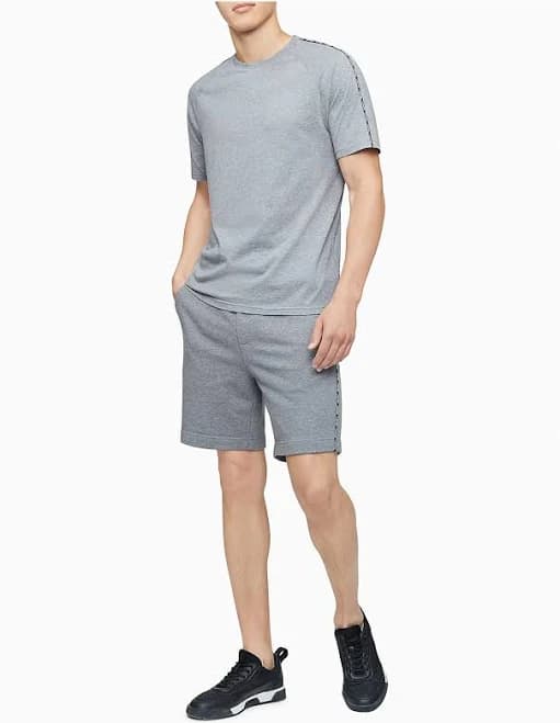 Calvin Klein Men's Athleisure Logo Piping Crewneck T-Shirt