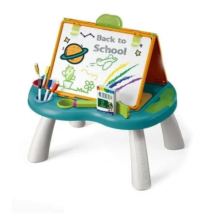 Blue Block Factory Activity Easel with Dry Erase Board