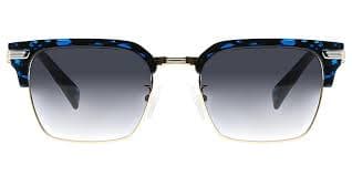 Lucian #ZS-98123 Blue Browline Classic Horn Mixed Materials Eyeglasses | Muukal.com