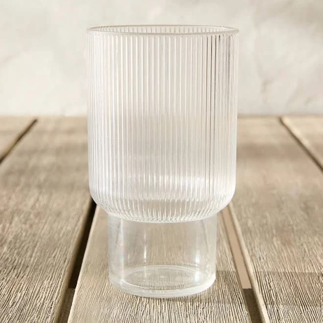 west elm Fluted Acrylic Drinking Glass Tall 15oz