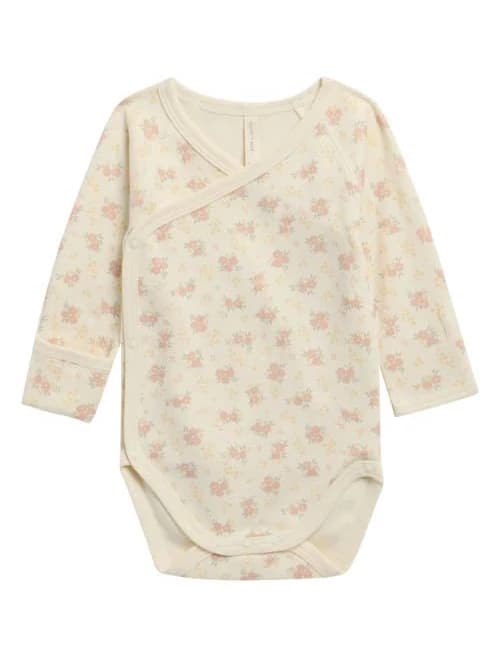 Babies' Flower Field Long Sleeve Cotton Bodysuit