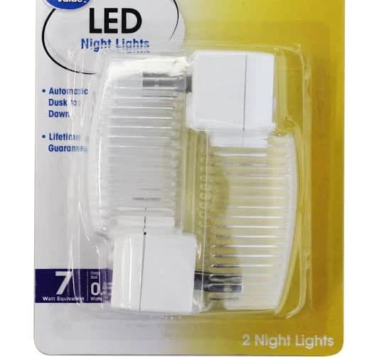 Great Value Automatic Night Light Soft White LED 2-Pack