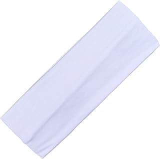 3" Cotton Headbands Pack Stretch Elastic Yoga Soft and Stretchy Sports Sweatbands Fashion Headband for Teens Women Girls (1 pc Headbands, White)