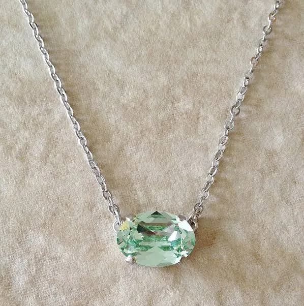 Old Hollywood Swarovski Crystal Pendant Necklace