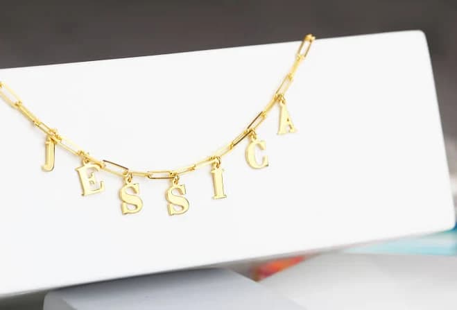 Custom Initial Charm Necklace