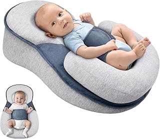 Baby Wedge Pillow for Newborn, Adjustable Baby Feeding Support Lounger for Reducing Spit-Up