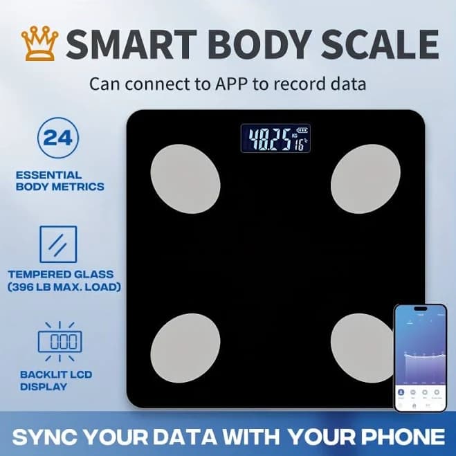 Smart Body Fat Scale with App Connection