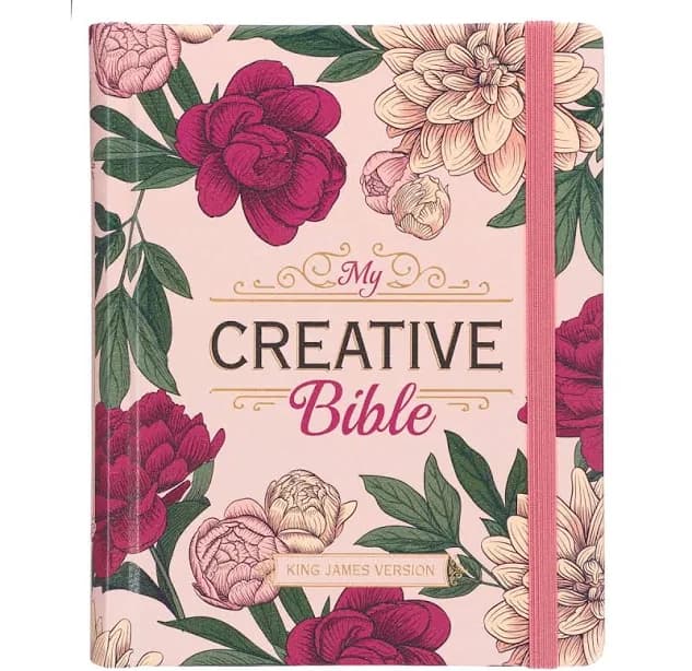 KJV Holy Bible, My Creative Bible, Faux Leather Hardcover - Ribbon Marker, King James Version, Pink Printed Floral
