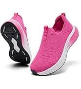 Amazon.com | AIVEJE Women's Wide Non-Slip Walking Shoes Lightweight Breathable Sock Sneakers Casual Athletic Tennis Shoes Comfortable Slip On Shoes 7 Black | Fashion Sneakers