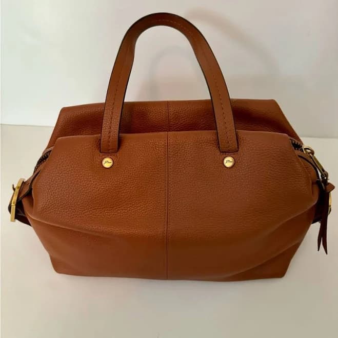 J.Crew Butterfly Pebbled Leather Satchel