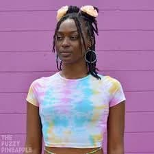 Rainbow Crunch Tie Dye Crop Top