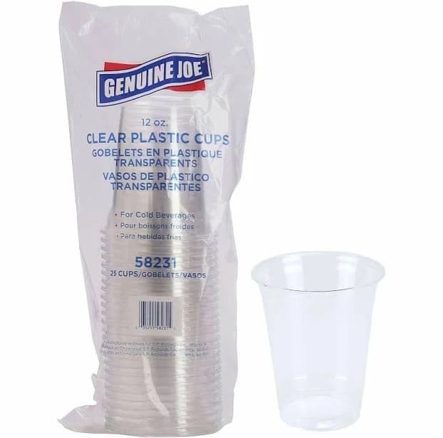 Genuine Joe 12 oz Clear Plastic Cups