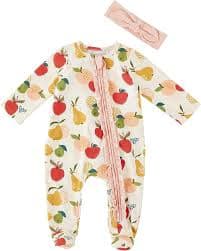 Amazon.com: Mud Pie Baby Girls Sleeper & Headband Set, Fruit, 0-3 Months: Clothing, Shoes & Jewelry