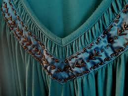 Just MY Size 4x venice blue (dk teal) bead embellished pleated tunic | eBay