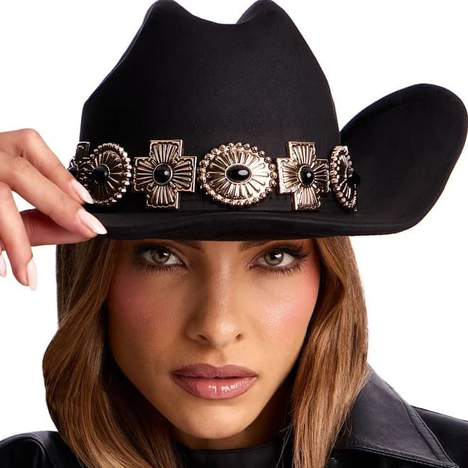 Fashion Nova Women's Crazy About You Cowboy Hat
