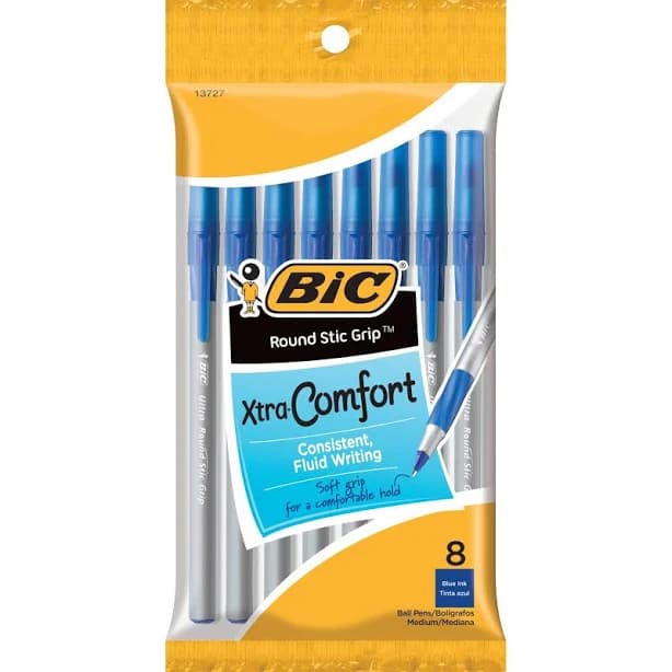 BIC Round Stic Grip Ball Pens