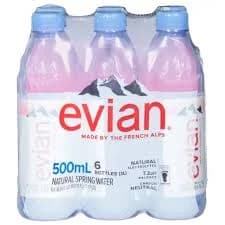 Evian Premium Natural Mineral Water Value Pack 6 x 500 ml