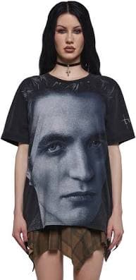 Dolls Kill x Twilight Edward Oversized Distressed Graphic Tee