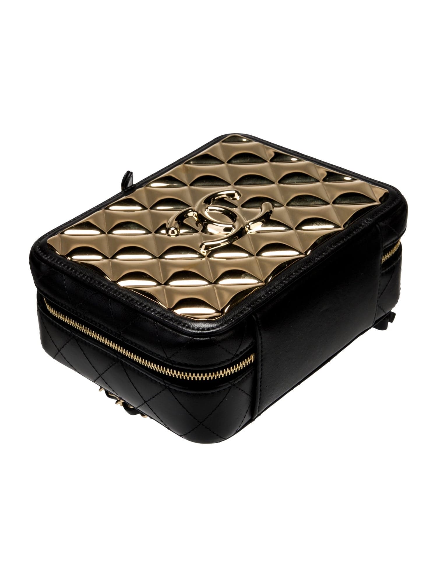 Chanel Golden Plate Vanity Case - Black Crossbody Bags, Handbags - CHA1243920 | The RealReal