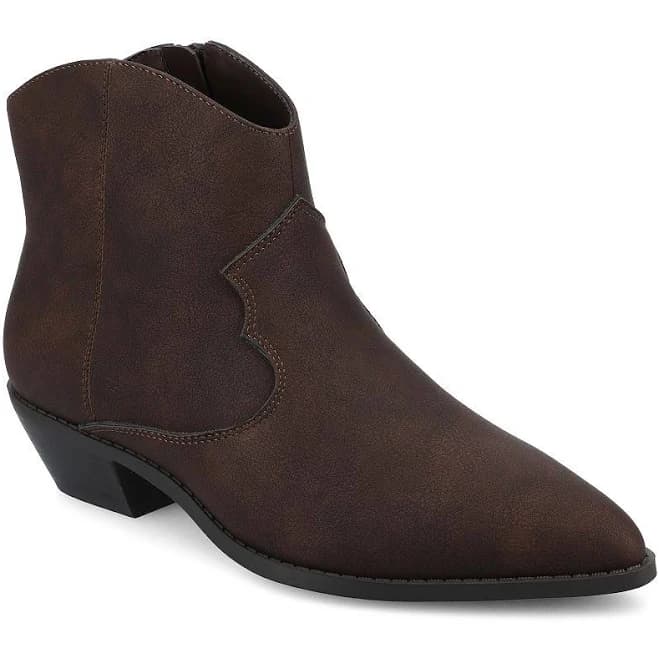 Journee Taliah Wide Western Ankle Boots