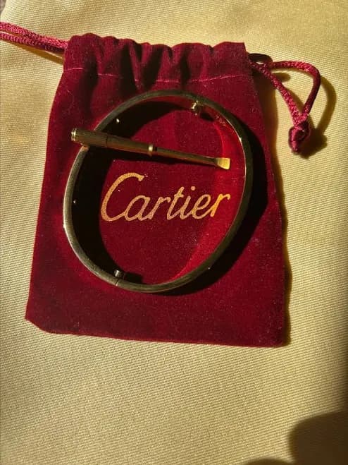 CARTIER LOVE inspired Gold Bracelet with screwdriver1