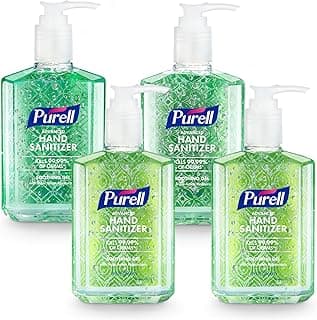 Advanced Hand Sanitizer Soothing Gel, Fresh Scent, 8 fl oz Pump Bottle (Pack of 4), 9674-06-ECDECO