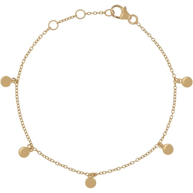 Shaker Mirror Disc Charm Bracelet