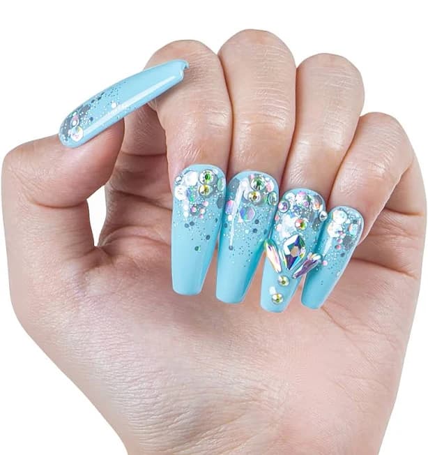GLOW IN THE DARK! Square Nails