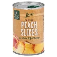 Lowes Foods Yellow Cling Peach Slices In Extra Light Syrup