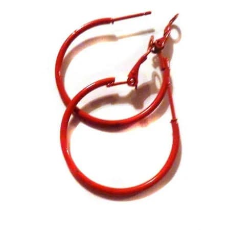 Simple Thin 1.25 inch Hoop Earrings