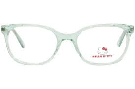 Hello Kitty HK348-3 Eyeglasses Girl's Green Transparent Full Rim 48-17-130 | EyeSpecs.com