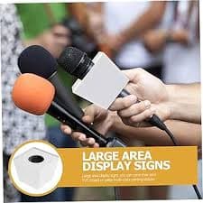 Amazon.com: FAVOMOTO 2pcs Handheld Mic Station Logo Custom Interview Flag Reporter Microphone Prop Professional Microphone Mark Studio Equipment : Everything Else