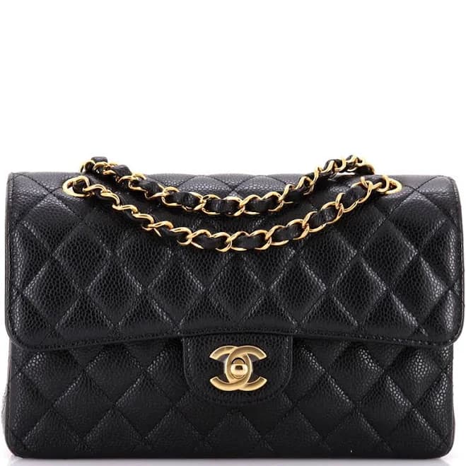 CHANEL Quilted Caviar Classic Double Flap Bag