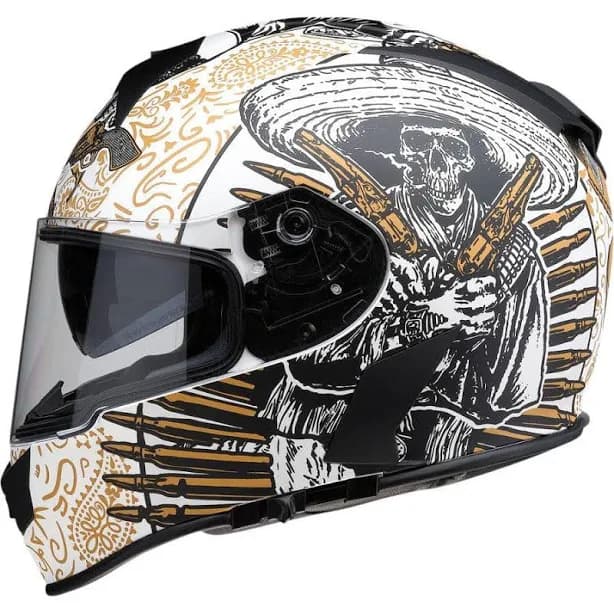Z1R Warrant Sombrero Helmet - White/Gold XL / White/Gold