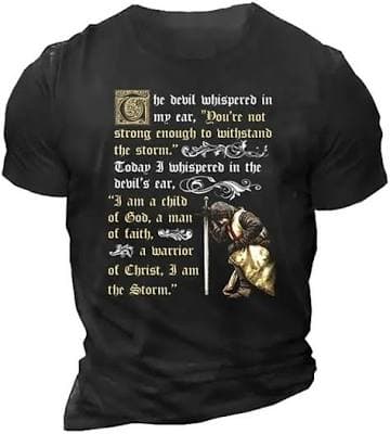 Men's Knights Templar 3D Print T-Shirt