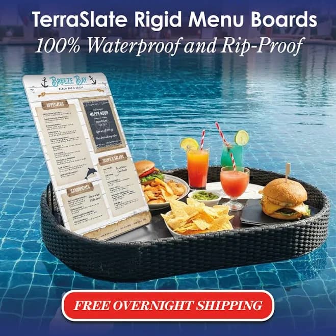 TerraSlate Custom Rigid Menu Boards Sample Pack