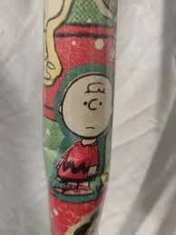 1 Roll of Green Peanuts Christmas Wrapping Paper 3.33FT X 6YDS