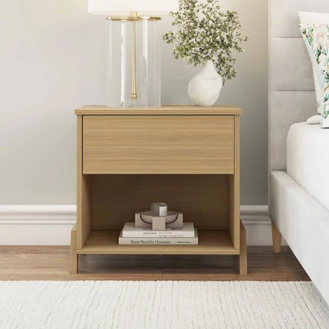 Mainstays Modern 1 Drawer Nightstand